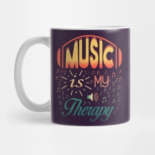 Music Is My Therapy Mug